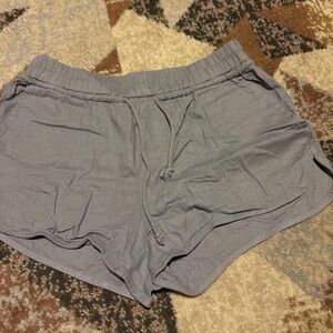 Rewash Charcoal Elastic Waist Shorts